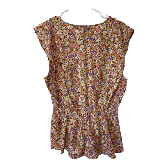 Alice Blue V-Neck Floral Print and Tie Waist Large - Picture 5 of 7